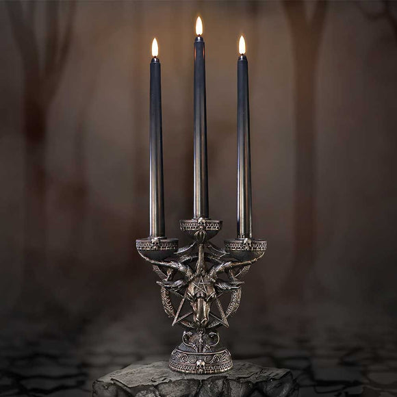 Baphomet's Radiance Candelabra with LED Candles