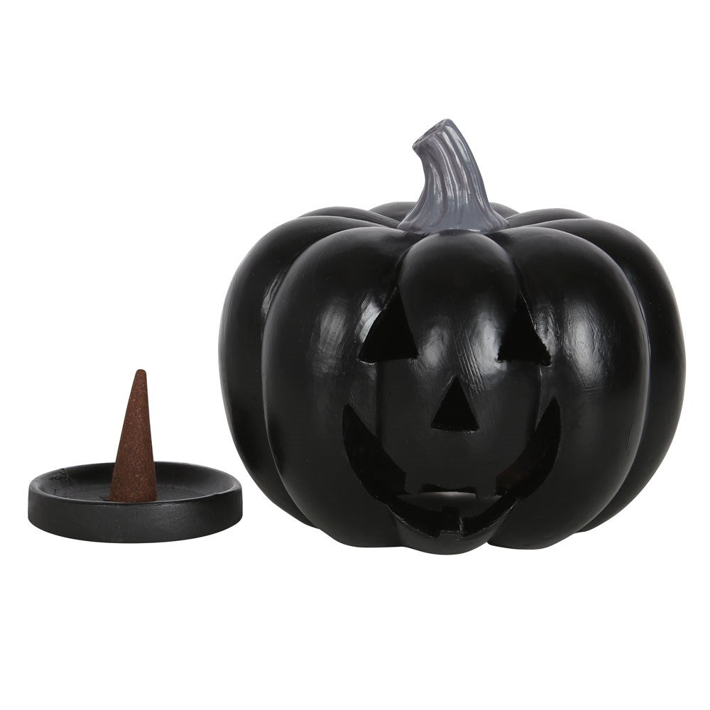 Gothic jack-o'-lantern incense cone holder