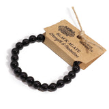 Black Agate Crystal Bead Bracelet