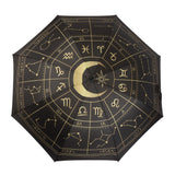 Black Astrology Wheel Umbrella