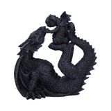 Black Drakaina and Baby Dragon Figurine