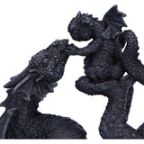 Black Drakaina and Baby Dragon Figurine