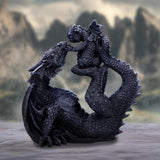 Black Drakaina and Baby Dragon Figurine