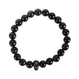 Black Obsidian Crystal Skull Bracelet