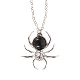 Black Obsidian Spider Necklace