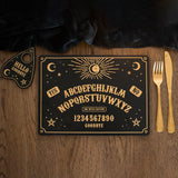 Black Ouija Board Placemat and Coaster Set