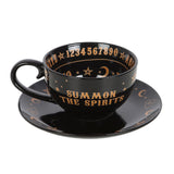 Black Ouija Board Teacup and Saucer