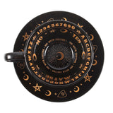 Black Ouija Board Teacup and Saucer