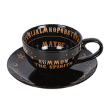 Black Ouija Board Teacup and Saucer