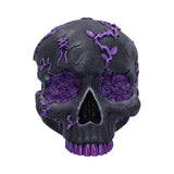 Black and Purple Rose Geode Skull