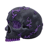 Black and Purple Rose Geode Skull