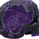Black and Purple Rose Geode Skull