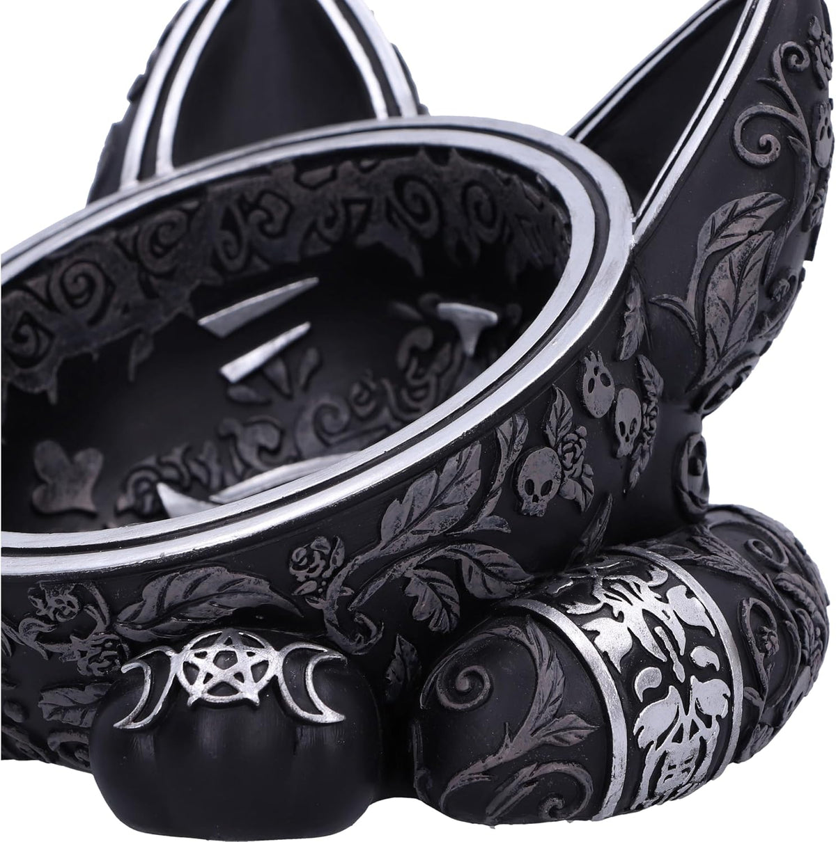 1. Side detail of Black Cat Magic trinket bowl