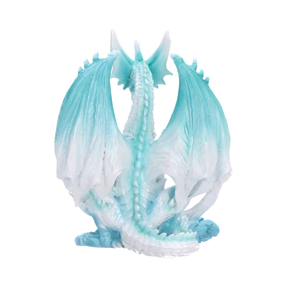 Back of Blizzard Sitting Ice Dragon Figurine