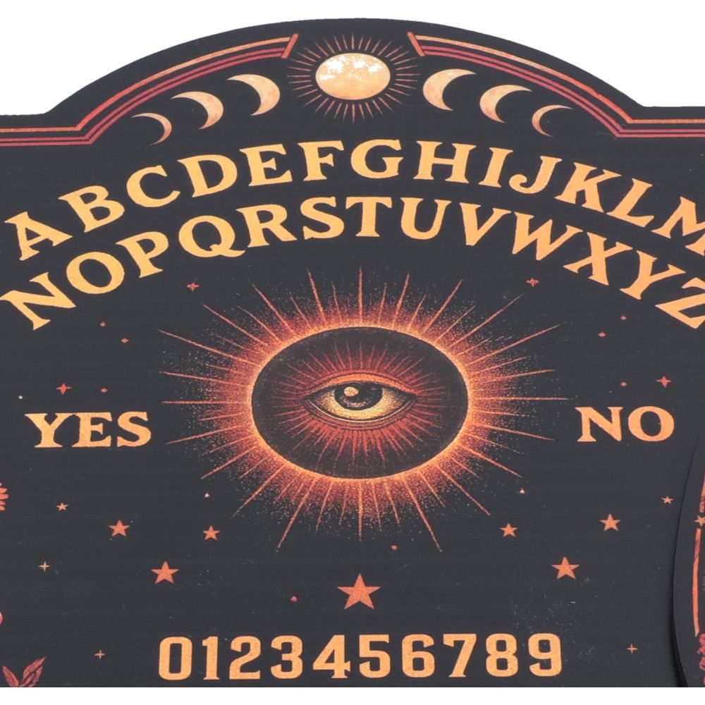 Bloom Ouija Board alphabet numbers and eye design