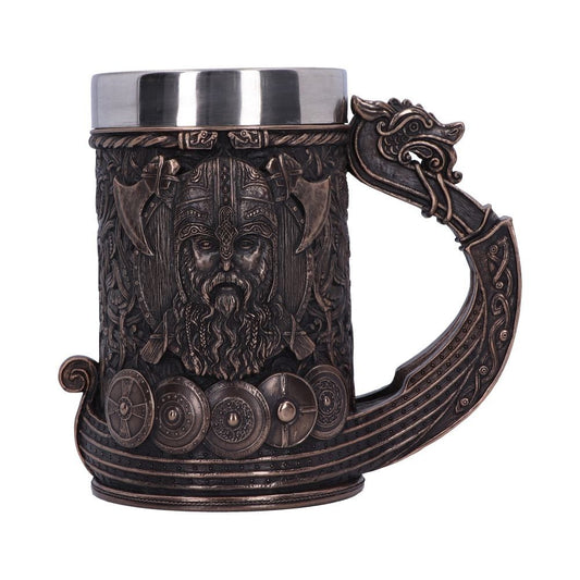 Bronze Drakkar Dragon Boat Viking Tankard