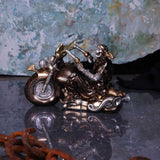 Bronze Full Throttle Motorbike Figurine