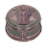 Bronze Maiden Mother Crone Trinket Box