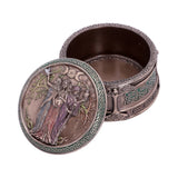 Bronze Maiden Mother Crone Trinket Box