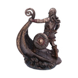 Bronzed Halvor Viking Longship Figurine