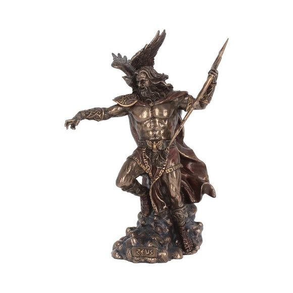 Bronzed Zeus Figurine