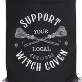 Support Your Local Witch Coven Hanging Fabric Banner