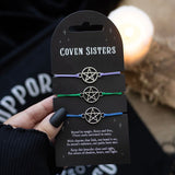 Set of 3 Coven Sisters Pentagram Bracelets