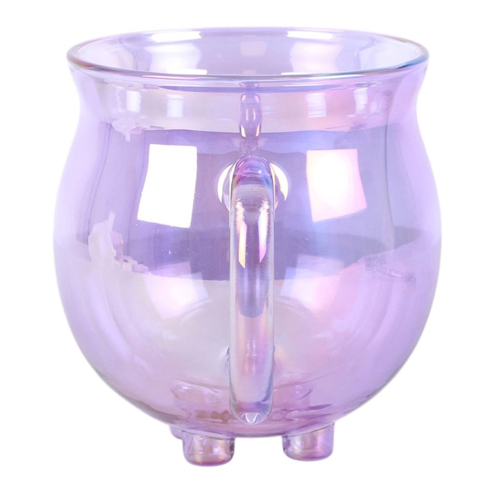 Purple Glass Cauldron Mug & Spoon