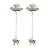 Glow in the Dark Alien Abduction Dangle Earrings
