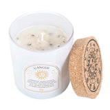Cancer Orange & Chamomile, Moonstone Crystal Candle