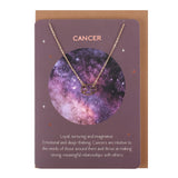 Cancer Zodiac Necklace Greetings Card