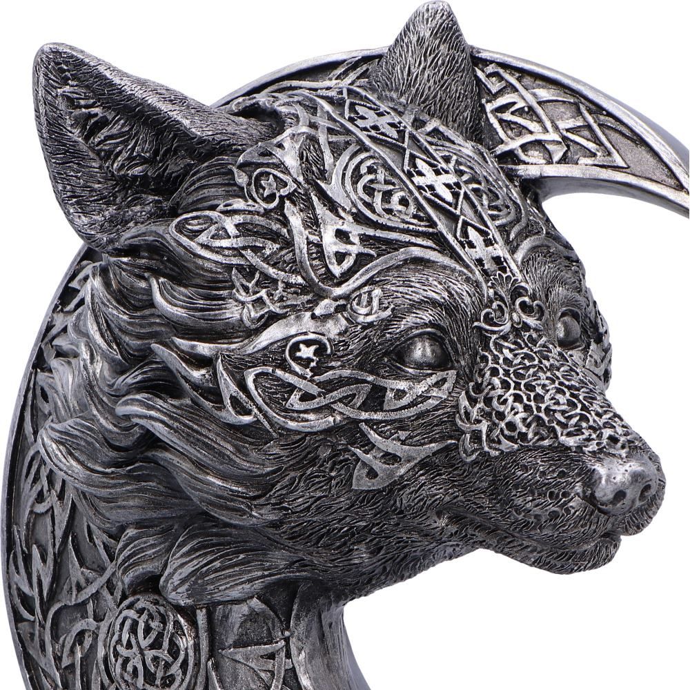 Celtic Crescent Moon Wolf Ornament