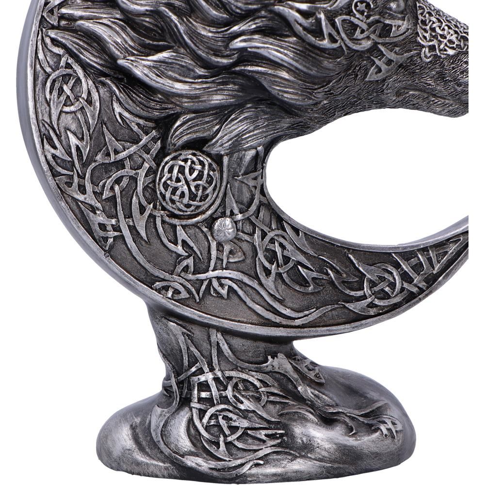 Celtic Crescent Moon Wolf Ornament