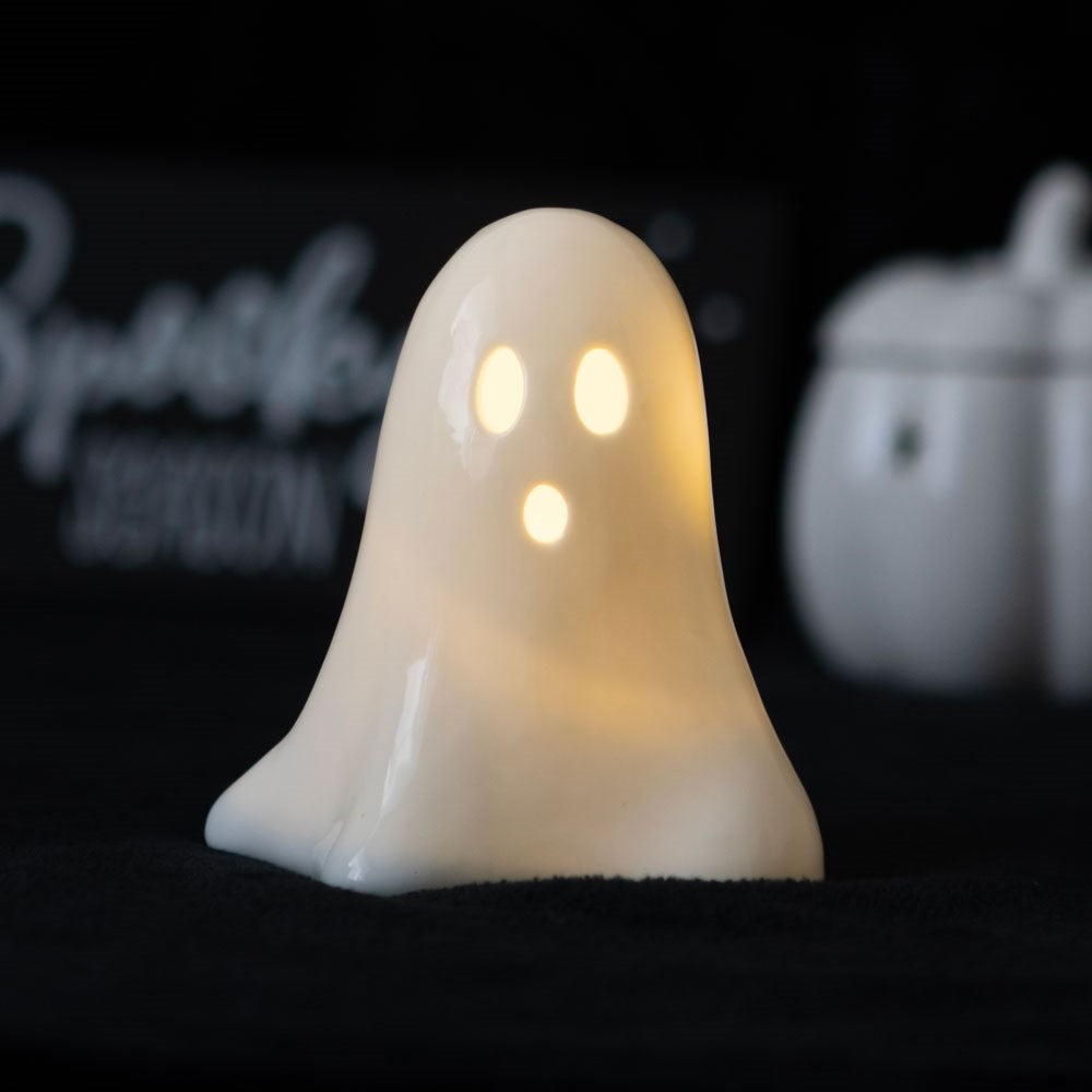 Ceramic LED ghost glowing Halloween decoration
