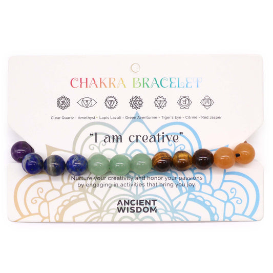 Chakra String Bracelet - 21 Crystal Stones
