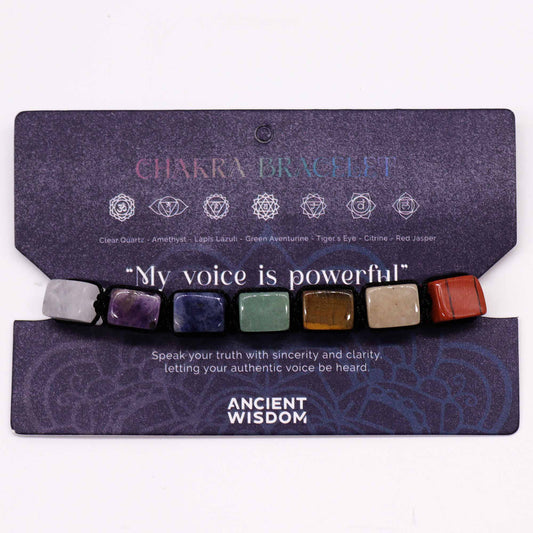 Chakra String Bracelet - Crystal Tumble Stones