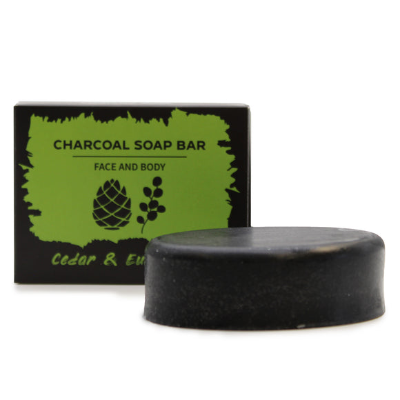 Charcoal Soap 85g - Eucalyptus & Cedarwood