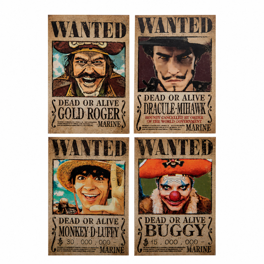 One piece wanted magnet set