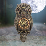 Chronology Wisdom Steampunk Owl Wall Clock