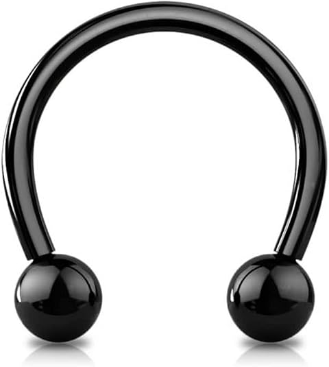 Circular Barbell Surgical Steel 316L - Black 16G