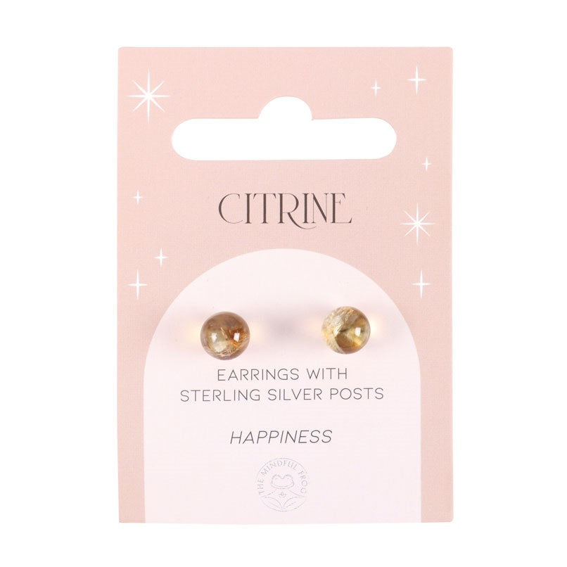 Citrine Crystal Stud Earrings