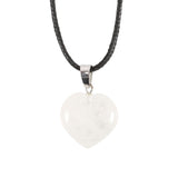 Clear Quartz Crystal Heart Necklace