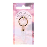 Clear Quartz Crystal Keyring