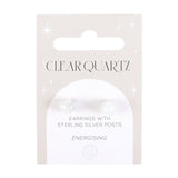 Clear Quartz Crystal Stud Earrings