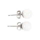 Clear Quartz Crystal Stud Earrings