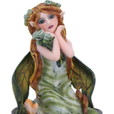 Clover Green Crystal Fairy Figurine