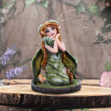 Clover Green Crystal Fairy Figurine