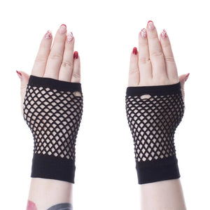 Corrine Black Mesh Gloves