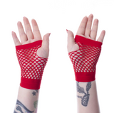 Corinne Red Mesh Gloves