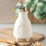 Cream Ribbed Palo Santo Burner